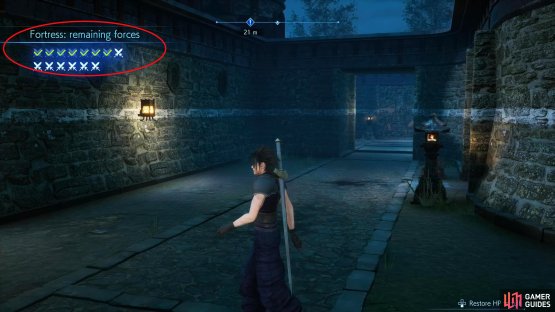 In the top-left of the screen, you’ll see how many groups you need to defeat for the trophy. Be wary, as some are hidden, and there are in fact 16 groups.