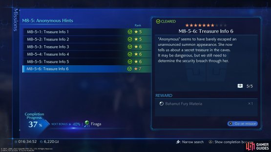 You will need to reach Mission 8-5-6 to fight Bahamut Fury