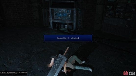 Search the scientist in the lab in the basement for the key
