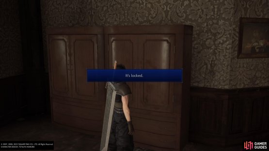 then use it in the bedroom to unlock the dresser and get the clothes for Cloud.