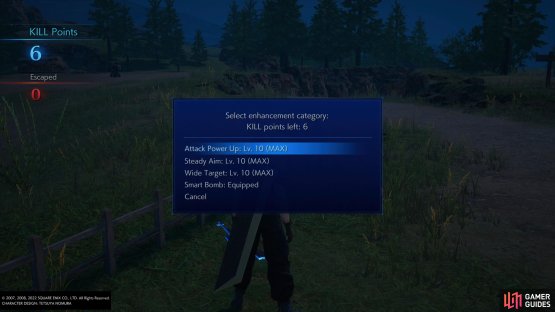 then use them to fully upgrade the sniper rifle before continuing to the fourth spot.