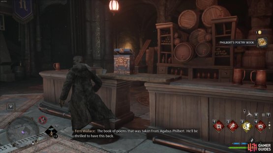 Fight off the Ashwinders in the center of the hideout, and loot the box at the bar.