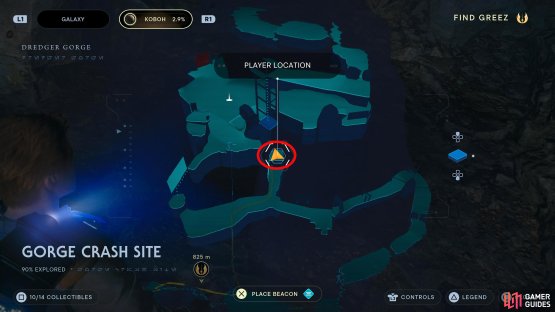 You’ll reach the cave by progressing along the normal path. When you reach the cave entrance, turn left.