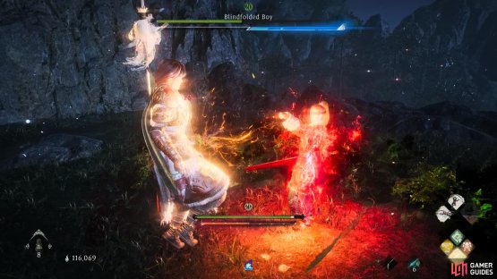 If you miss it, the boss will drain your health before knocking you back with force.