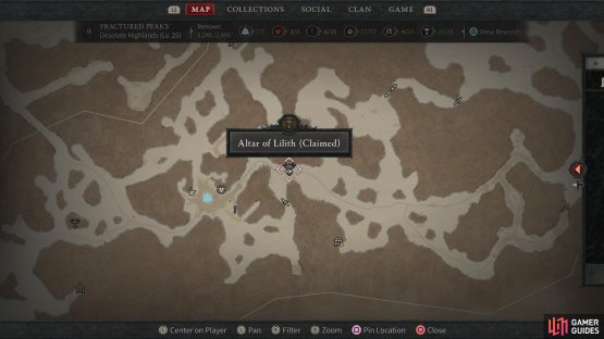 Head to here in the !Desolate Highlands