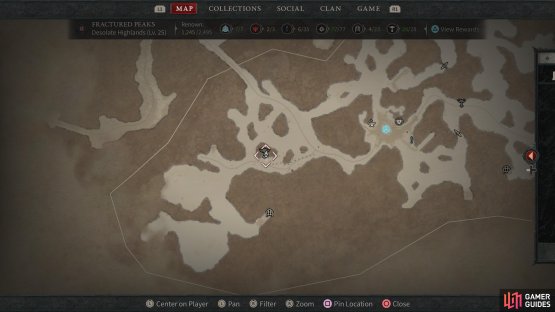 Head here in the !Desolate Highlands