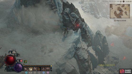 you will find the statue at the edge of the cliff.