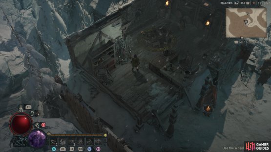 you need to break away the ice to reach this statue.