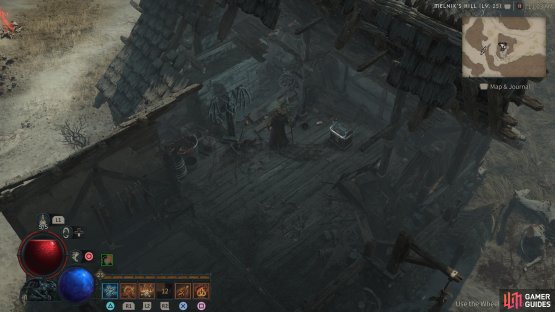 the statue can be found inside the house.