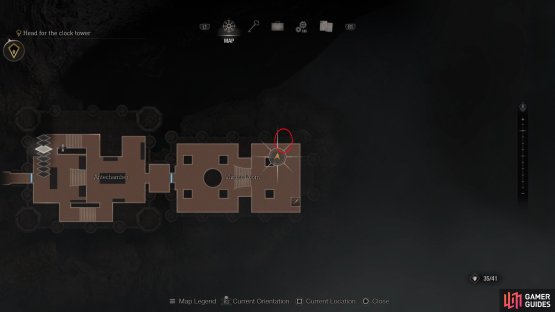 Look on the northern wall to find the portrait