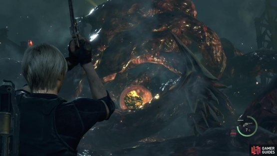 Use your strongest weapons like a Magnum on the large eyeball
