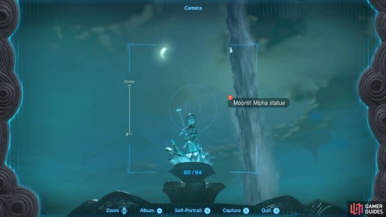 then take a picture of the statue while the moon is above it.