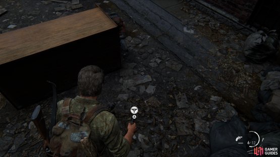 then pick up the Firefly Pendant from behind cabinet in the alleyway.