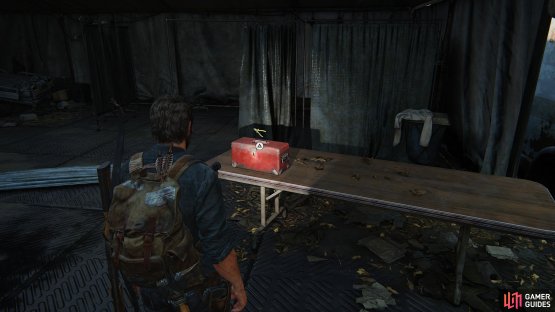 then grab the Tool Level Upgrade from the tent.