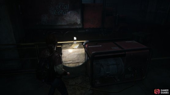 Collect the Generator Note to the left of the generator.