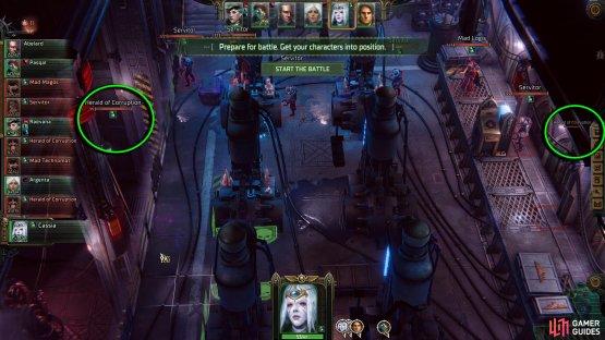 Your priority at the start is to take out the Heralds on the left and right walls. If done correctly, you can take them out before they can buff the enemies.