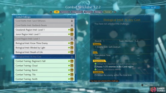 When you reach the Corel region you’ll unlock Biological Intel: At Any Cost,