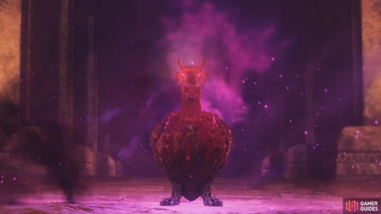 The Bakbattahl Purgener is the only boss fight you don’t actively fight. Instead, you’ll need to reach it from behind.