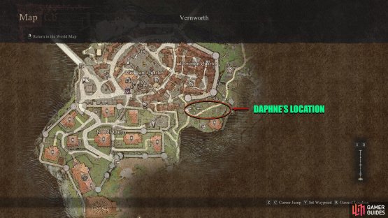 The Slums can be found to the southeast of the Merchant Quarter.