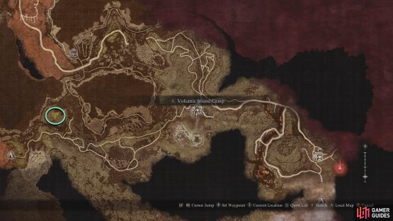 Gautstafr and Cliodhna are far to the west of the Volcanic Island Camp.