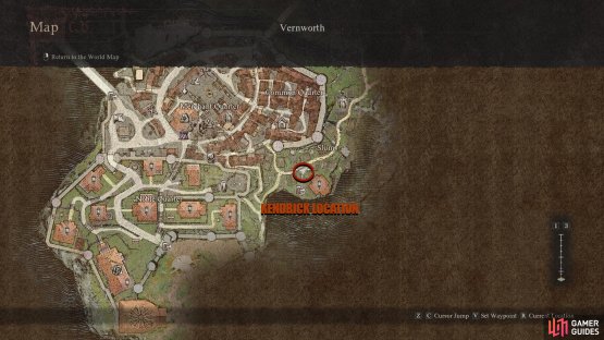 Kendrick can be found in the center of the Vernworth Slums.