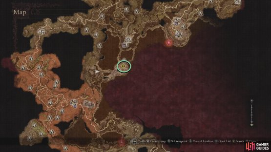 The Seafloor Shrine can be found in the center of the map, south of Harve Village.