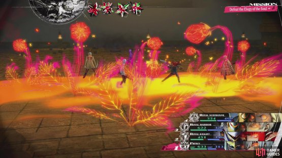 Crimson Flame will deal Fire damage to the party.