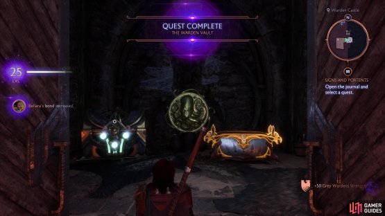 Burn away the Drakestone with Taash and enter the vault once the locks have been released to find your loot.