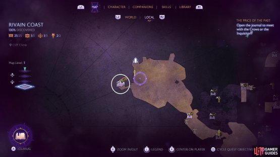 You’ll find two chests and an unique chest behind the wall in the Winding Shoreline.