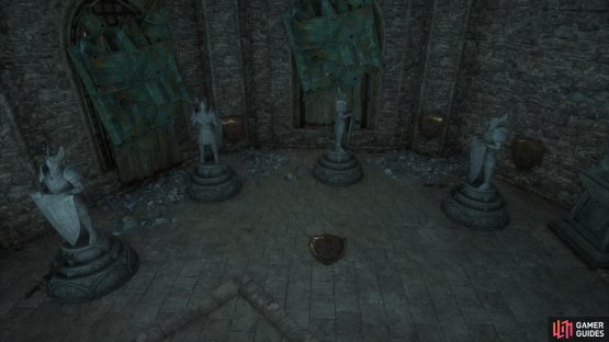 Rotate the statues so they face these directions.