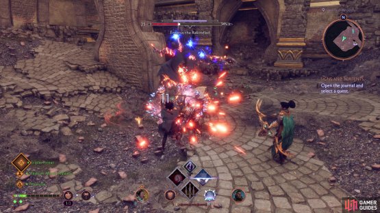 Deflect Entarus’ melee combo to bring him to his knees.