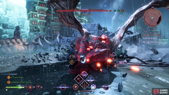 It will also dive toward you and deal damage if it connects with its massive hitbox.