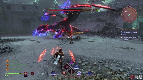 The Formless One will summon skeletons as the battle rages on.
