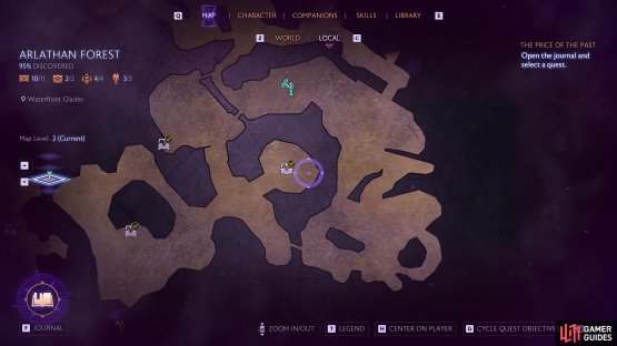 Head to the Waterfront Glades in Arlathan Forest and open the path to the unique chest.