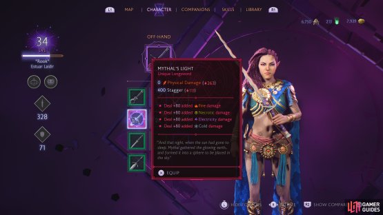 Among other rewards, you’ll get the Mythal’s Light unique weapon.
