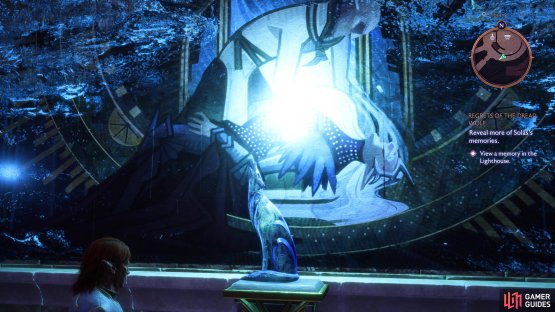 You’ll need to find the five Wolf Statuettes in the Crossroads.