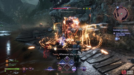 Use the slowdown during Combos to get some free attacks on the Disciple-in-Ichor.