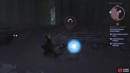 After taking the parts back to the coffin, pick up the wisp and back into the northern room. The pedestal will be on the right.