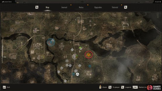 From the warehouse, head southeast to reach the farmstead.