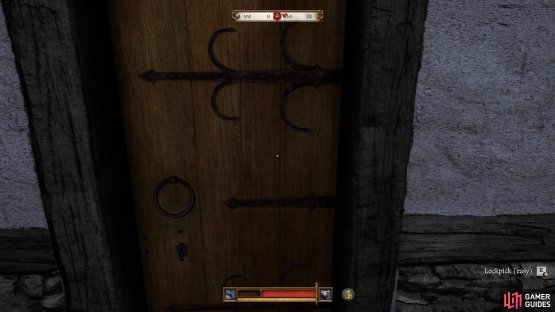Enter Vavak’s house via the backdoor for an easier lock to pick.