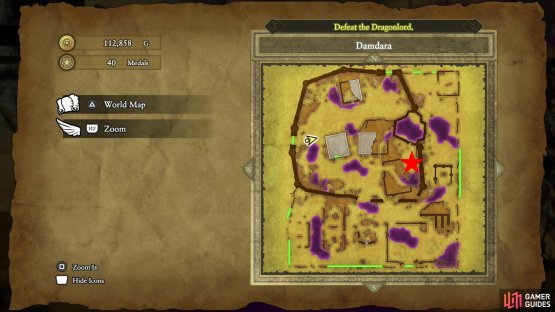 You can find the Knight Aberrant on the eastern edge of the walled-off ruins of Damdara (marked on the map with a red star),
