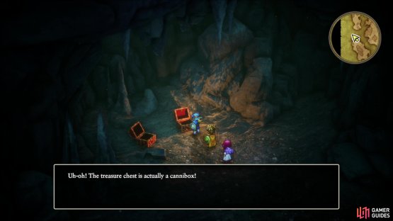 In addition to the empty chest on 1F, there are a few Canniboxes littering the Dragonlord’s Castle - these also need to be opened and dealt with to prevent Nose for Treasure picking them up!