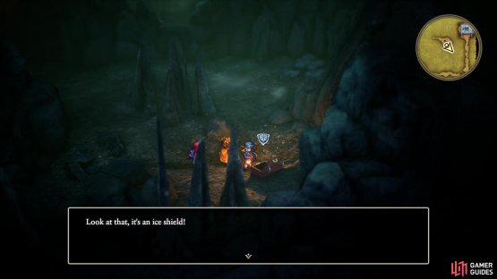 Go down the northeastern stairs on B3 to reach an isolated part of B4, where you can find a chest containing an Ice Shield.