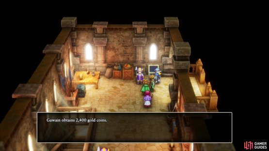 and head upstairs and loot a blue chest to score 2,400 gold.