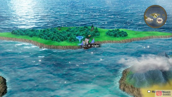 Land on an island east of Burrowell and seek out a Secret Area,