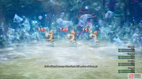 You can punish the Yellowfink minibosses with powerful spells like Kacrackle or Kaswoosh!