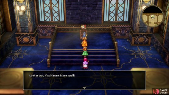 Loot a Harvest Moon Scroll in the north-center chest on 2F,