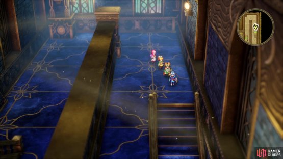 Go down a series of stairs starting at 5F,