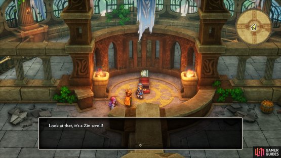Take the southwest stairs on 6F to reach this chest with the Zin Scroll.