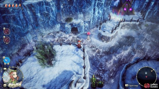 Along the northwestern edge of the Whiterea region in the Age of Reconstruction, just northeast of the Northern Whiterea adventurer’s guidepost.